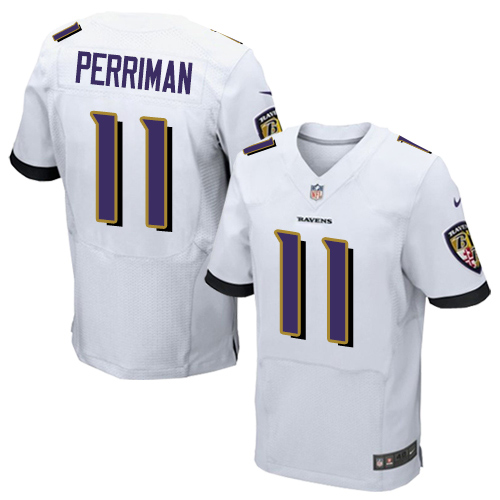Nike Ravens #11 Breshad Perriman White Men's Stitched NFL New Elite Jersey - Click Image to Close